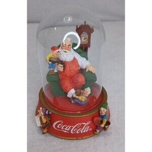 Franklin Mint 1994 Coca-Cola Dome Santa Claus A Merry Christmas Calls For Coke